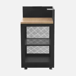 Außenküche Stahl und Holzdekor 1 Regal B 60 cm