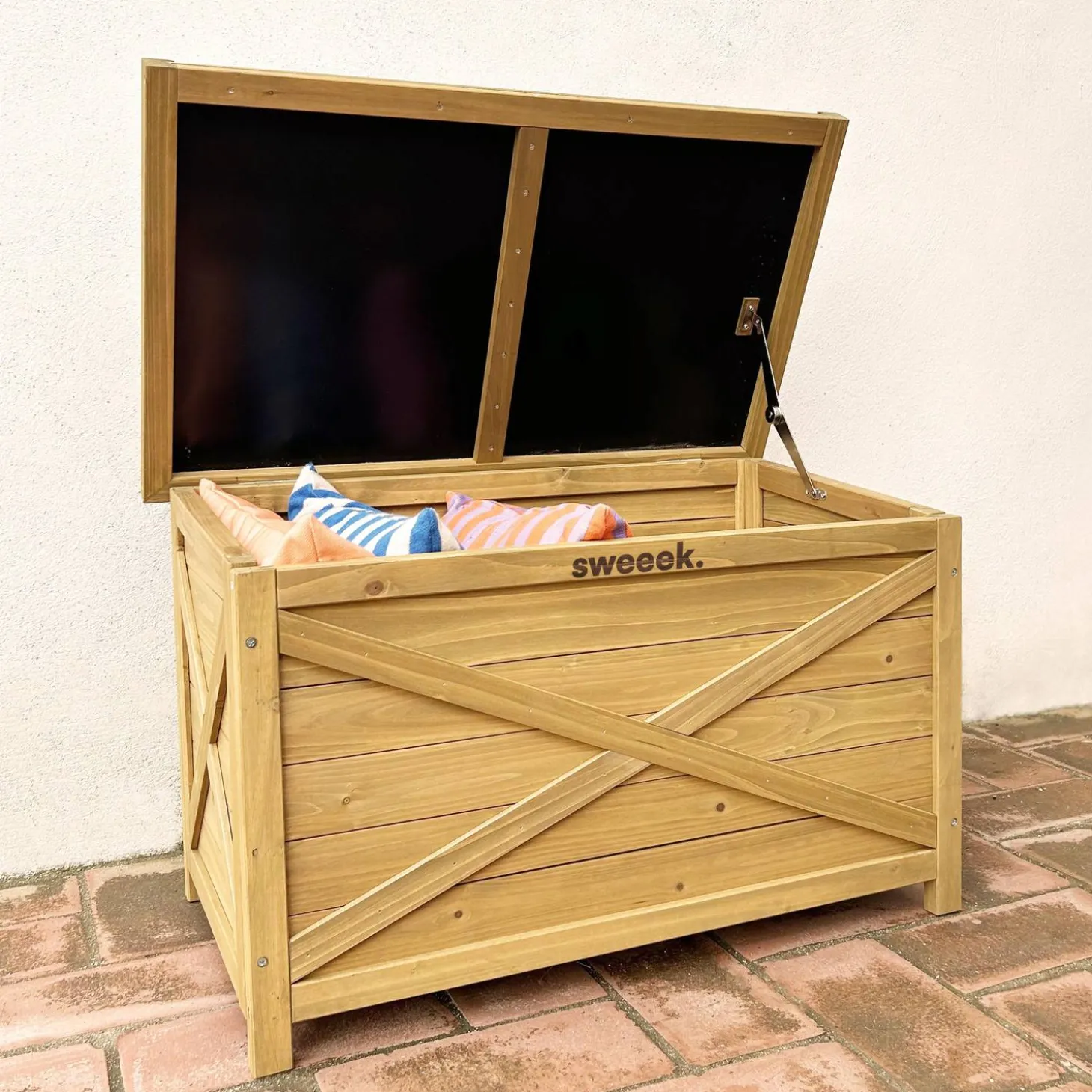 Aufbewahrungsbox aus Tannenholz 80 cm