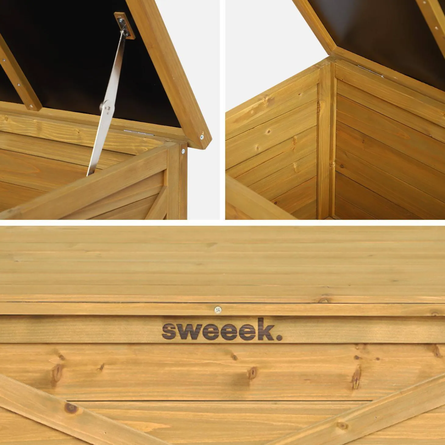 Aufbewahrungsbox aus Tannenholz 80 cm