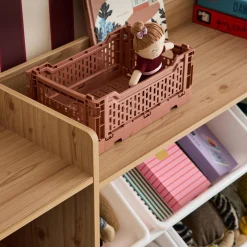 Aufbewahrungsmöbel für Kinder, 9 Behälter, 4 Einlegeböden, 1 Tür