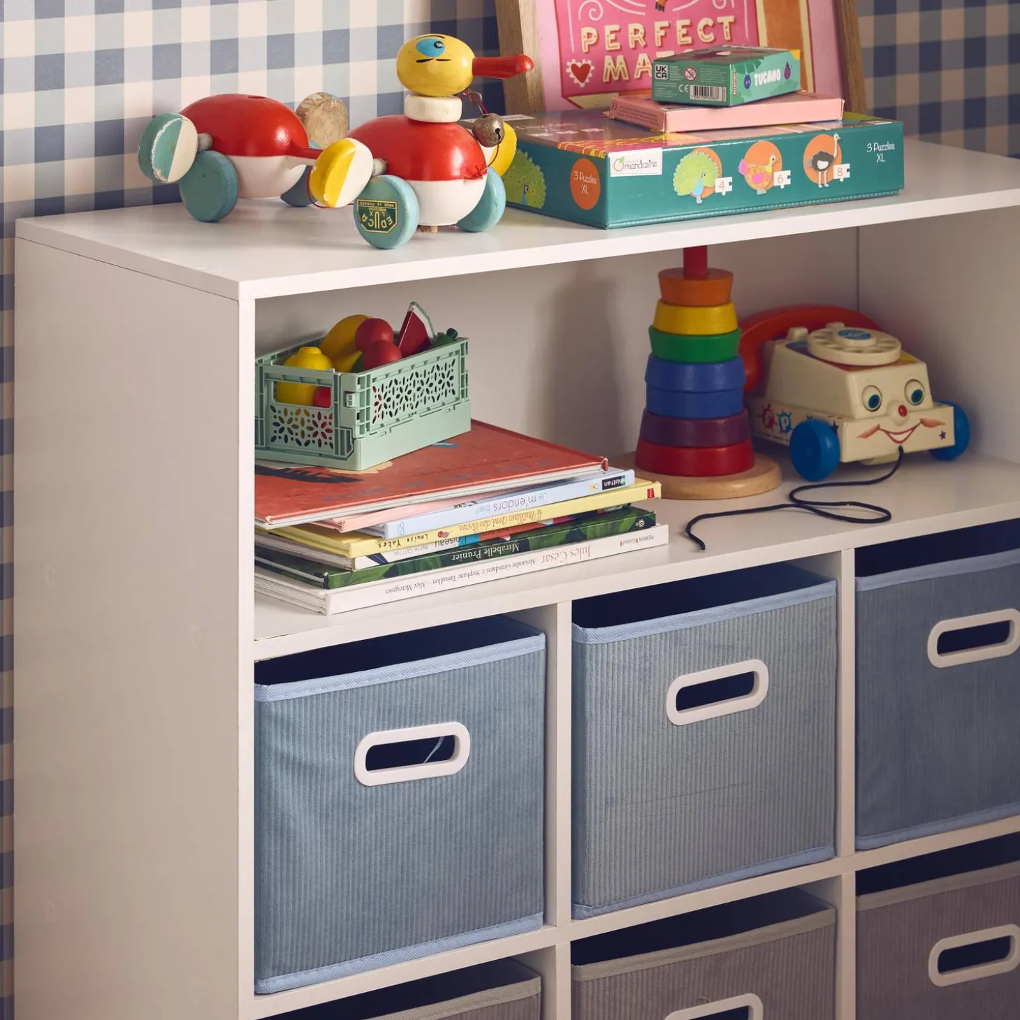 Aufbewahrungsmöbel für Kinder, 6 Boxen