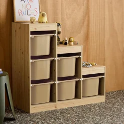 Aufbewahrungsmöbel für Kinder mit 6 Aufbewahrungsbehältern