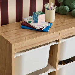 Aufbewahrungsmöbel für Kinder mit 6 Kunststoffbehältern