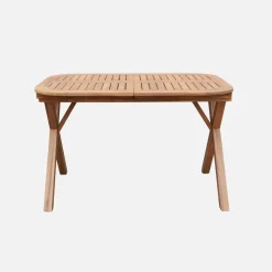 Ausziehbarer Gartentisch aus Akazienholz für 4-6 Personen 120/180cm