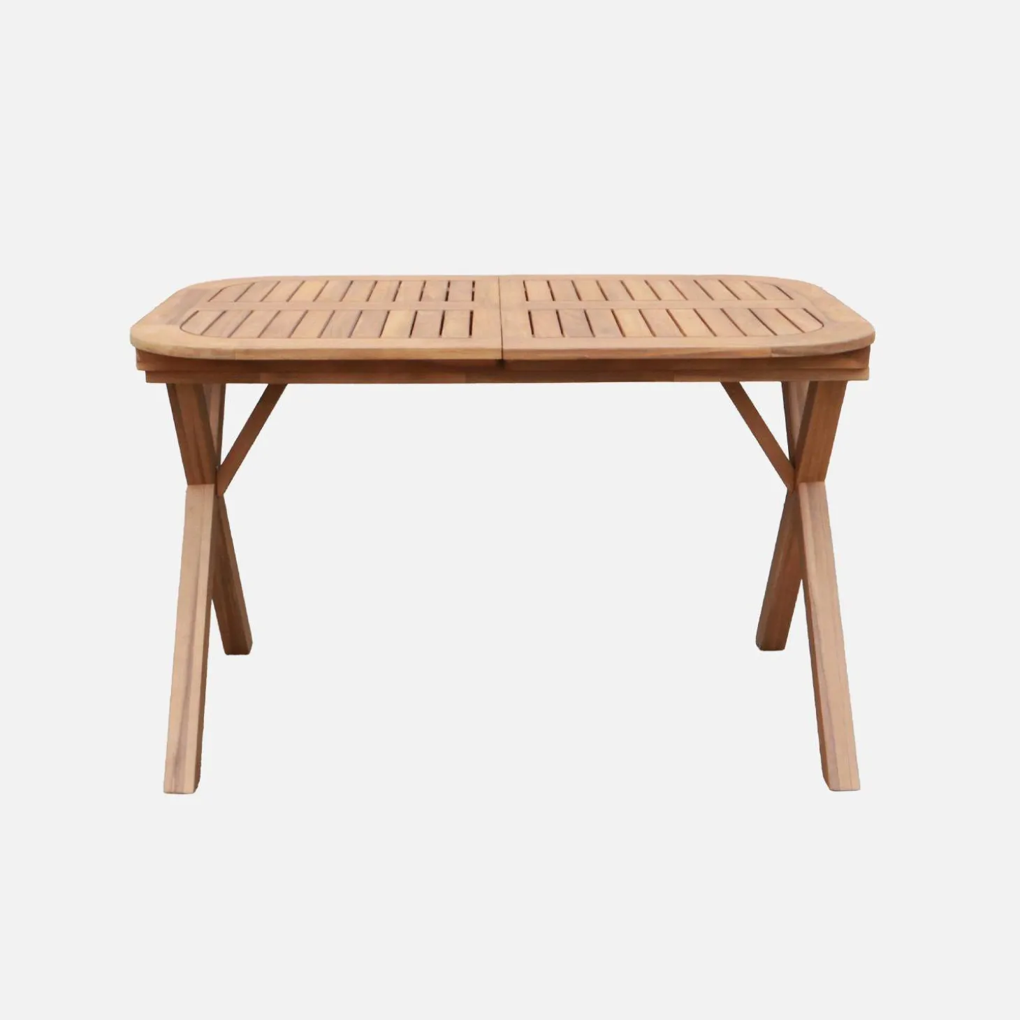 Ausziehbarer Gartentisch aus Akazienholz für 4-6 Personen 120/180cm
