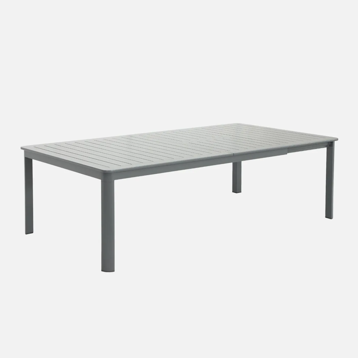 Ausziehbarer Gartentisch aus Aluminium 199/258,5cm für 12 Personen