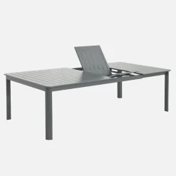 Ausziehbarer Gartentisch aus Aluminium 199/258,5cm für 12 Personen