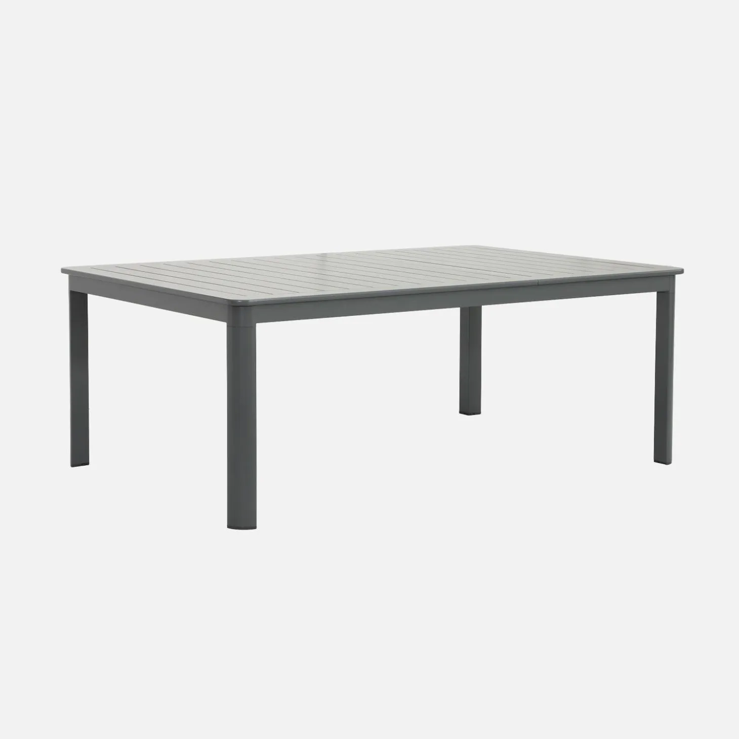 Ausziehbarer Gartentisch aus Aluminium 199/258,5cm für 12 Personen