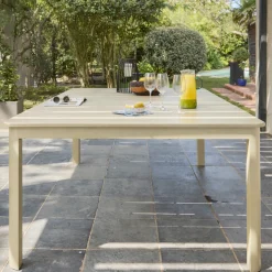 Ausziehbarer Gartentisch aus Aluminium 199/258,5cm für 12 Personen