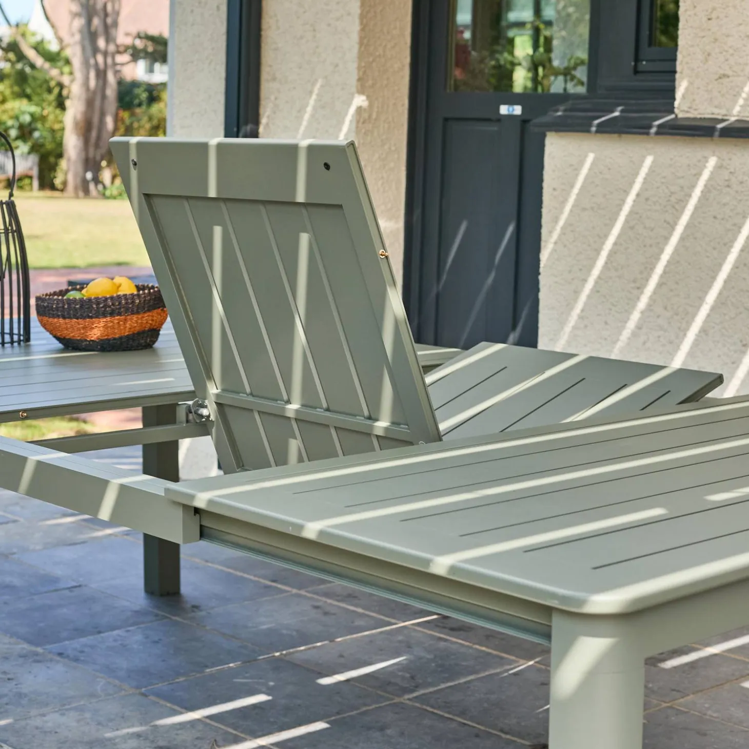 Ausziehbarer Gartentisch aus Aluminium 199/258,5cm für 12 Personen
