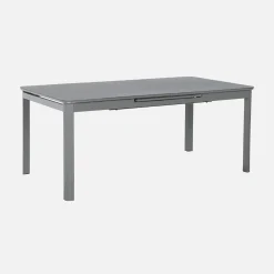 Ausziehbarer Gartentisch aus Aluminium 180/240,5cm für 8 Personen