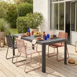 Ausziehbarer Gartentisch aus Aluminium für 8-10 Personen