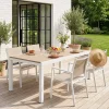 Ausziehbarer Gartentisch aus Aluminium für 10-12 Personen