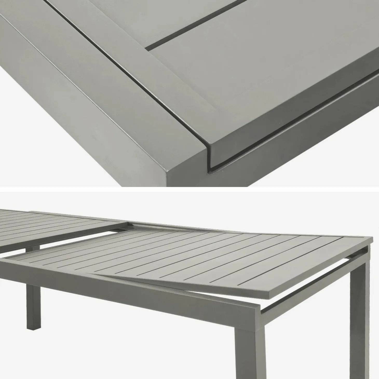 Ausziehbarer Gartentisch aus Aluminium für 10-12 Personen