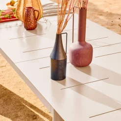 Ausziehbarer Gartentisch aus Aluminium, 8 Plätze