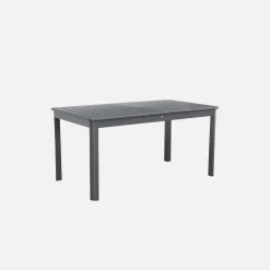 Ausziehbarer Gartentisch aus Aluminium, 8 Plätze