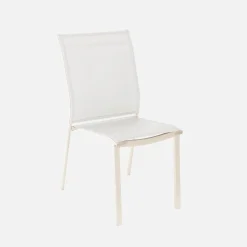 Ausziehbarer Gartentisch aus Aluminium, 4 Stühle, 2 Sessel