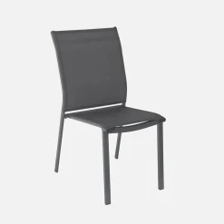 Ausziehbarer Gartentisch aus Aluminium, 4 Stühle, 2 Sessel