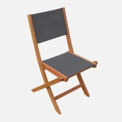 Ausziehbarer Gartentisch aus Eukalyptusholz + 6 Stühle
