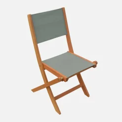 Ausziehbarer Gartentisch aus Eukalyptusholz + 6 Stühle