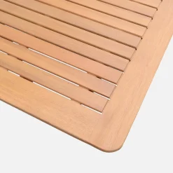 Ausziehbarer Gartentisch aus Eukalyptusholz + 12 Stühle