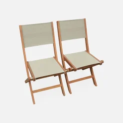 Ausziehbarer Gartentisch aus Holz , 6 Stühle