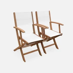 Ausziehbarer Gartentisch aus Holz, 8 Stühle