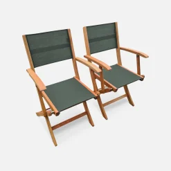 Ausziehbarer Gartentisch aus Holz, 8 Stühle