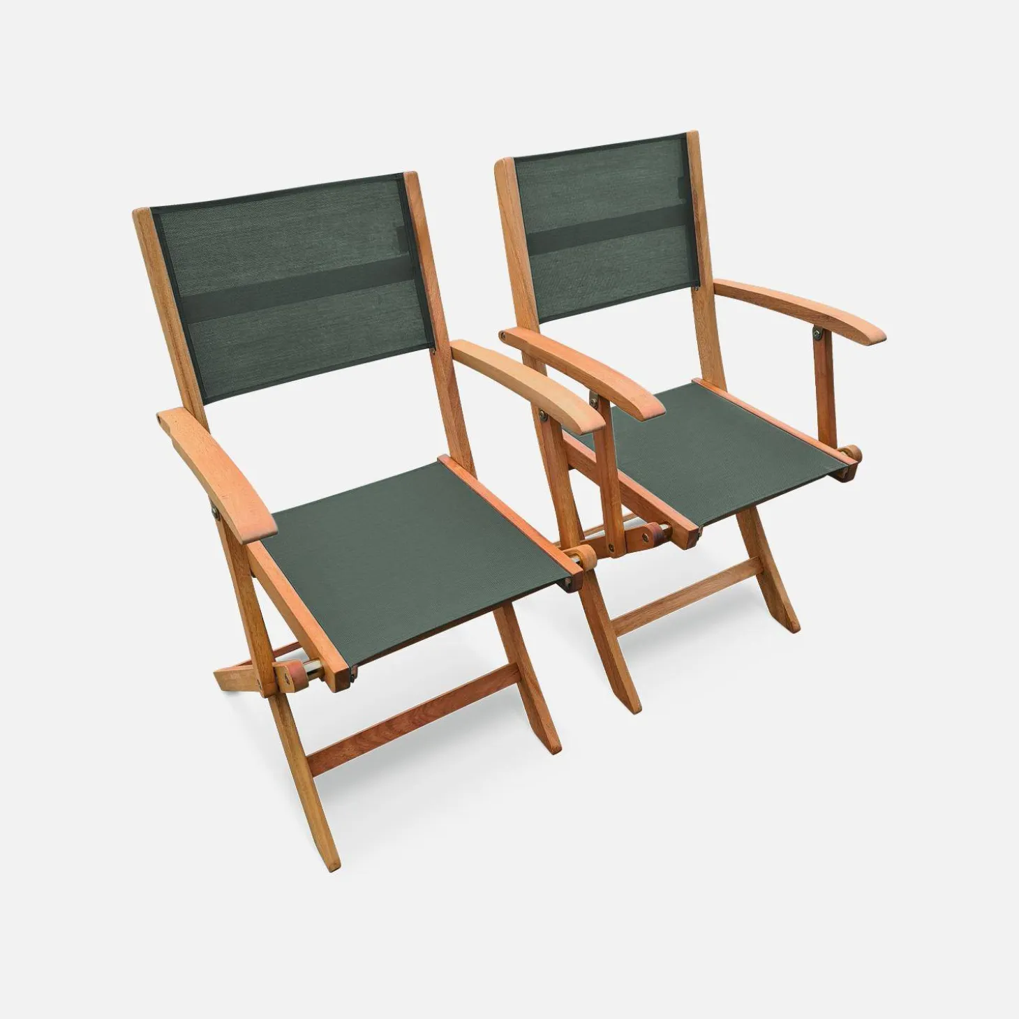 Ausziehbarer Gartentisch aus Holz, 8 Stühle