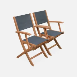 Ausziehbarer Gartentisch aus Holz, 8 Stühle