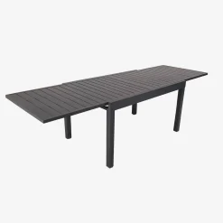 Ausziehbarer Gartentisch 135/270 cm, 8 Sessel, Aluminium und Textilene