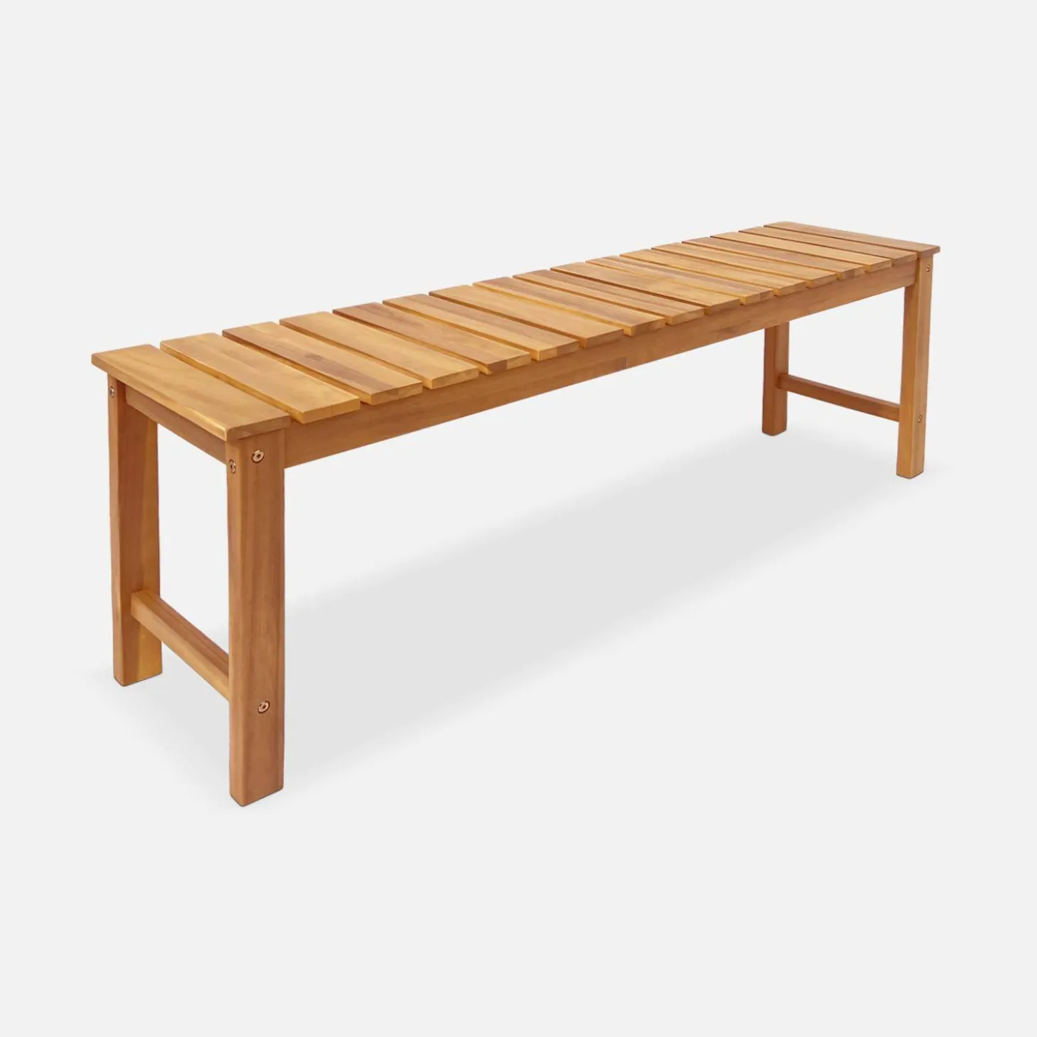Bank 2-3 Sitzer Akazie, helles Holz, 140cm