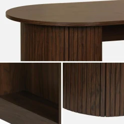 Bar-Tisch, hoher Küchentisch aus Holzdekor mit Stauraum