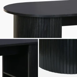 Bar-Tisch, hoher Küchentisch aus Holzdekor mit Stauraum