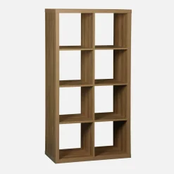 Bücherregal Holzoptik 4 Ebenen 8 Stauräume