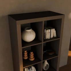 Bücherregal Holzoptik 4 Ebenen 8 Stauräume
