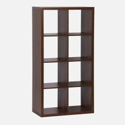 Bücherregal Holzoptik 4 Ebenen 8 Stauräume
