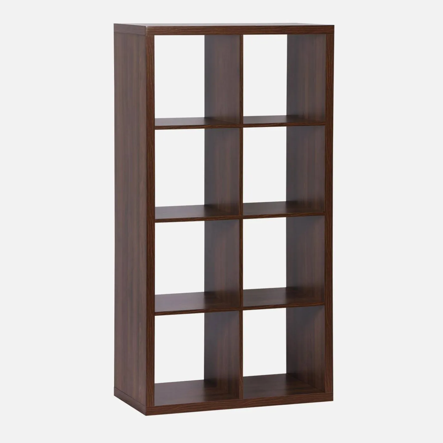 Bücherregal Holzoptik 4 Ebenen 8 Stauräume