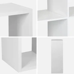 Bücherregal Holzoptik 2 Ebenen 6 Stauräume