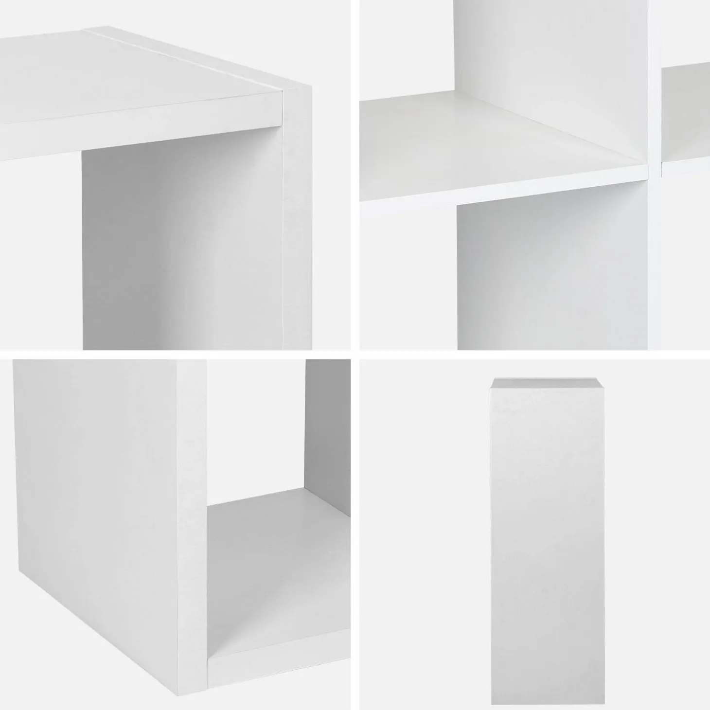 Bücherregal Holzoptik 2 Ebenen 6 Stauräume
