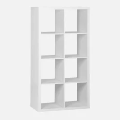 Bücherregal Holzoptik 4 Ebenen 8 Stauräume
