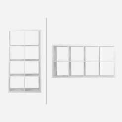 Bücherregal Holzoptik 4 Ebenen 8 Stauräume