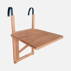 Beistelltisch aus Holz für den Balkon, quadratisch, klappbar