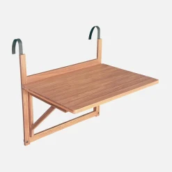 Beistelltisch aus Holz für den Balkon, rechteckig, klappbar
