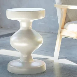 Beistelltisch, Sofaende, Nachttisch aus Metall, Ø 29,5 x H 48,5 cm