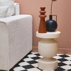 Beistelltisch, Sofaende, Nachttisch aus Metall, Ø30,5 x H 43,5 cm
