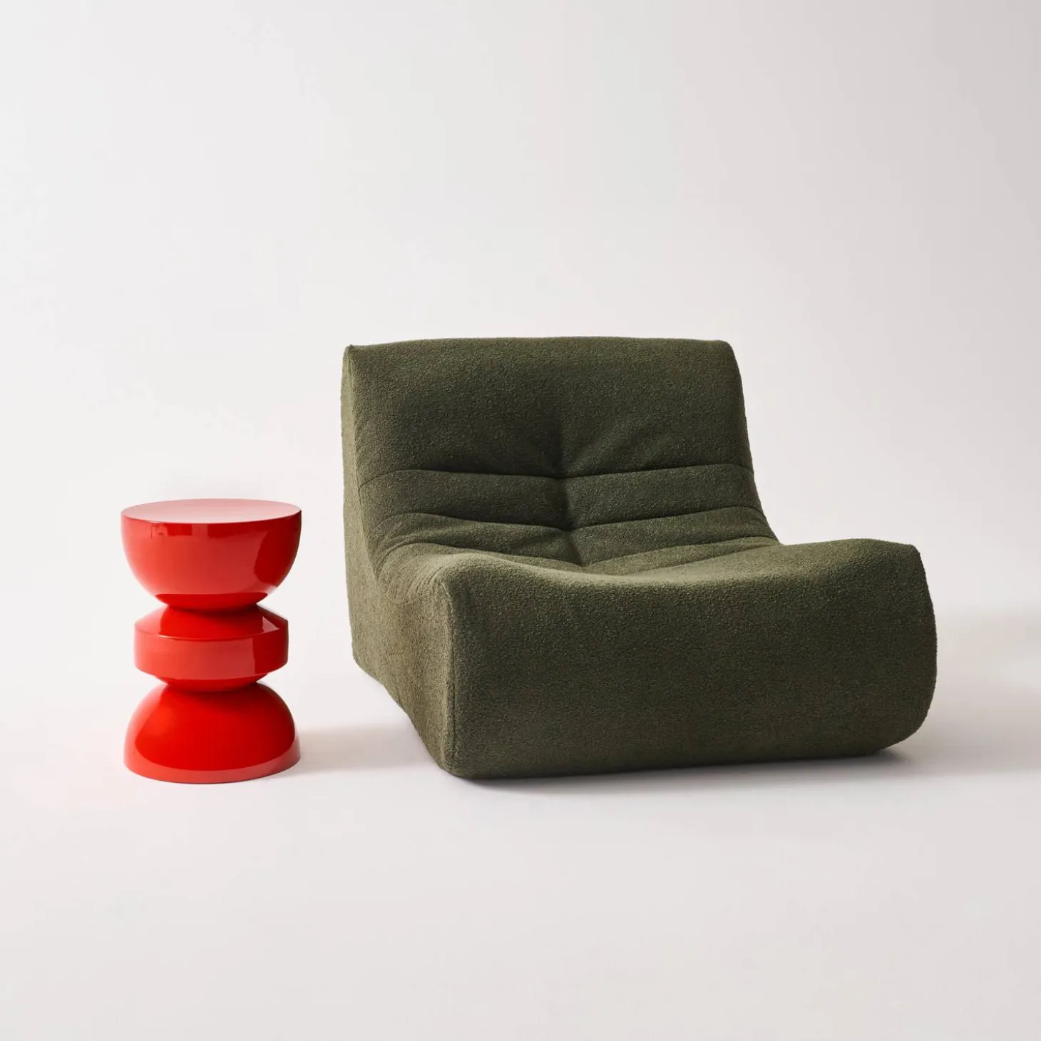 Beistelltisch, Sofatisch, Nachttisch aus Metall mit Glanzeffekt Ø32 x H44,5cm