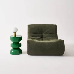 Beistelltisch, Sofatisch, Nachttisch aus Metall mit Glanzeffekt Ø32 x H44,5cm