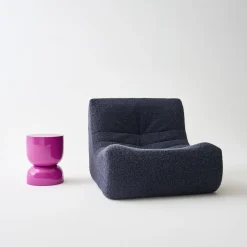 Beistelltisch, Sofatisch, Nachttisch Metall mit Glanzeffekt Ø32 x H 42 cm