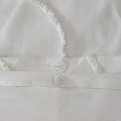 Bettwäsche-Set aus gewaschenem Baumwollstoff mit getufteten, abgerundeten Mustern 2 Plätze weiß